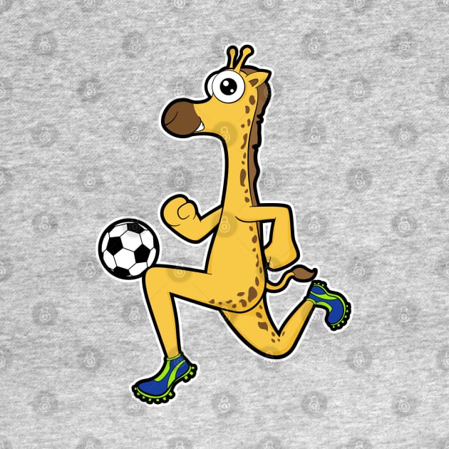 Giraffe at Soccer Sports by Markus Schnabel